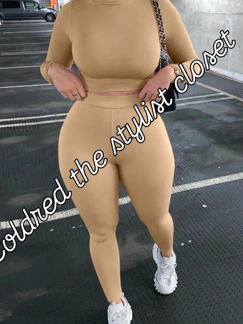 High-Waist Sculpting Leggings in Camel — Women Pants & Jumpsuits